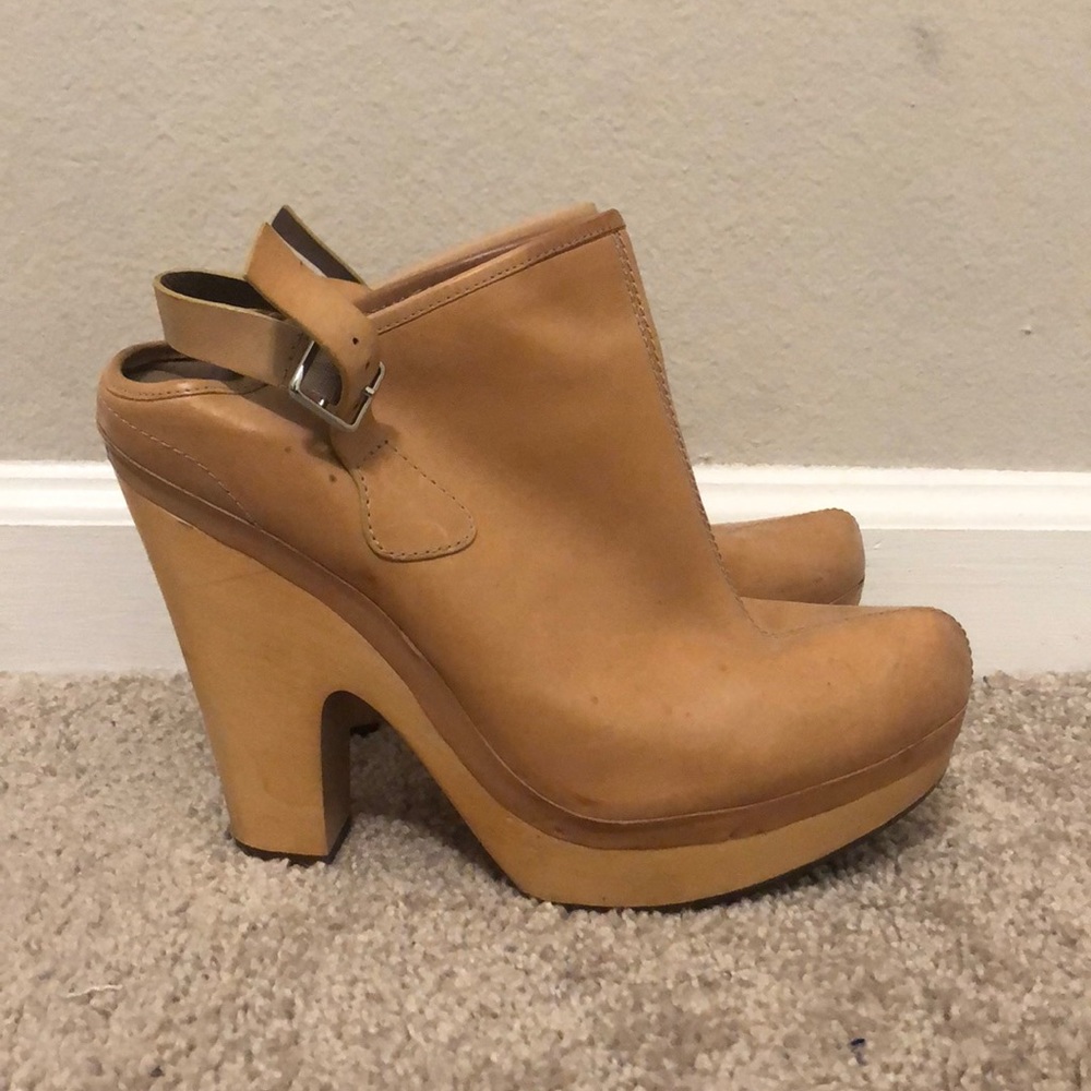 Belle by Sigerson Morrison Leather Platform Mules